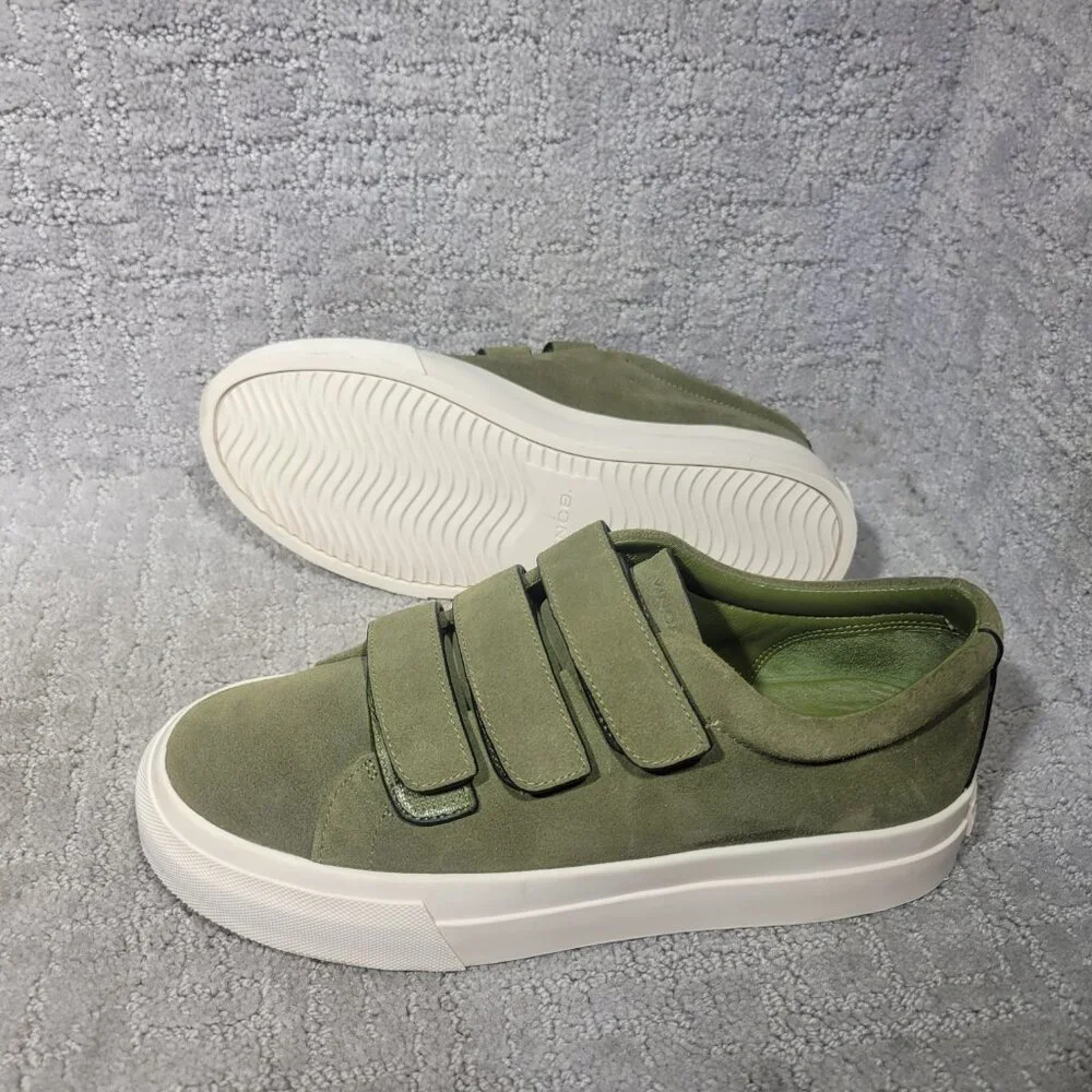 Vince Sunnyside Women's Size 6.5 Fern Green Suede Multi Strap Fashion Sneakers
